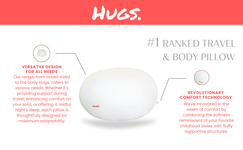 The Small/Travel Hugs Plush Pillow